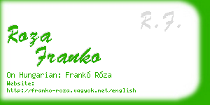 roza franko business card