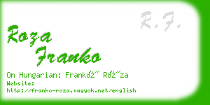 roza franko business card